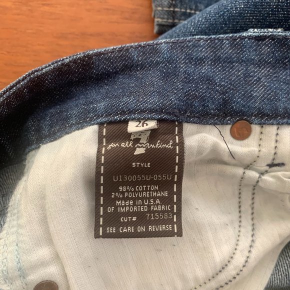 Vintage 7 For All Mankind 'A pocket' Flare Jean - Size 26 - Picture 3 of 3